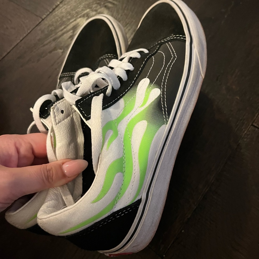 Old school neon flame-Vans